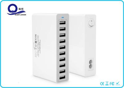 China Multiple 10 Ports USB Charger Desktop Charging Station with 50W 10A Charging Hub for sale