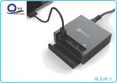 China 4 Ports Multiple USB Quick Charger Desktop Charging Station with QC 3.0 Support for sale