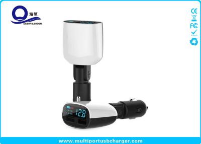 China 45- Degree Flexible Phone Car Charger 4.8A 2 x USB output and LED Screen Display for sale