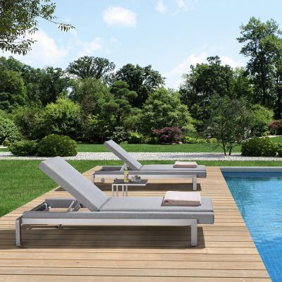 China Modern Modern Adjustable Sun Pool Side Furniture Recliner Aluminum Luxury Outdoor Sofas for sale