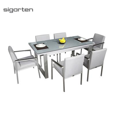 China China Wholesale Modern Metal Garden Table And Chairs Outdoor Dining Table Set Home Use for sale