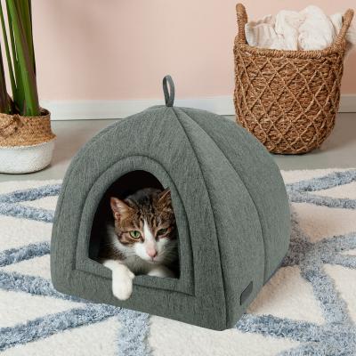 China 2021 Wholesale Pet Products Travel Collapsible Dog Storage Cat House Igloo Cat Bed and Dog Cave for Small Dogs Indoor Pet Bed for sale