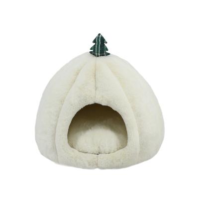 China Modern Breathable Comfortable Cat Bed Luxury Cave House Calming Comfortable Cave Dog Bed Igloo for sale