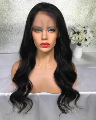 China Loose Wave Glueless Wavy Hair Lace Front Wigs For Colored Women Loose Wave Virgin Hair Wigs With Pre Plucked Natural Hairline for sale