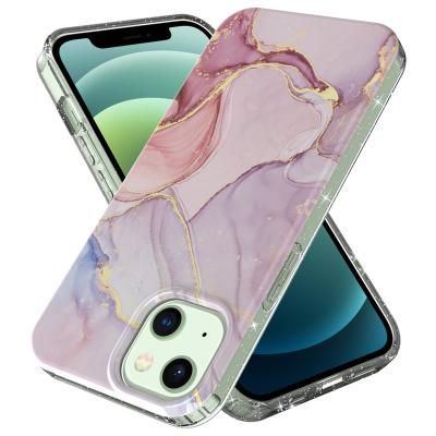 China Anti-fall texture glitter shockproof marble phone cover for iphone 13 13 pro max 13 pro cover for sale