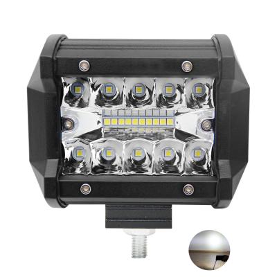 China Truck Die Cast Aluminum Housing Accessories 12 Volt 24 Volt Dual Row Led Guide 60w Optical Combo Led Work Light For 4 Inch Led Truck Lights for sale