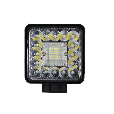 China Diecast Aluminum Housing 12V 24V Trucks Work Lamp ATV UTV LED Machine Work Light Universal Car Led Light Square 123W Led Work Light 4 Inch for sale