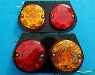 China Aluminum Die-casting Round 4x4 Housing 12V 24V Offroad Tail Lamp Led Work Light Led Light Trucks Stop Lamp 72W Rear Light Truck Accessories for sale