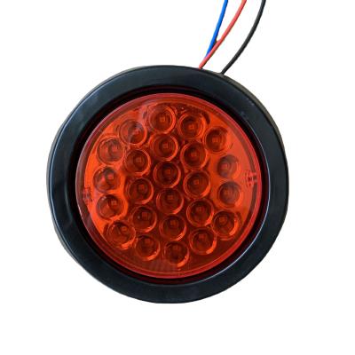 China Truck Accessories 12V 24V Round 5 4x4 Inch Die Cast Aluminum Housing Offroad Tail Lamp Led Work Light Led Trucks Light 72W for sale