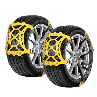 China Anti Slip Anti Skid Snow Chains Emergency Tire Chains With Adjustable Rise TPU Anti-Skid Chains For Trucks SUV ATV UTV for sale