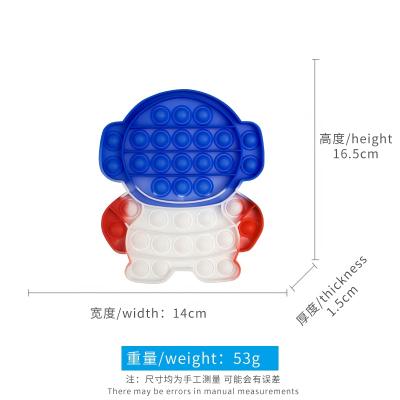 China Silicone push bubble fidgety person toy rainbow fidget simple sensory effort fidgety person toys for kids for sale