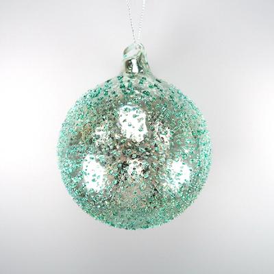 China Light Blue Christmas Decoration Christmas / New Year Decoration Glass Ball Ornament for sale