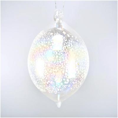 China Clear Glass China Christmas Decoration Both Dots Drop Ornament for sale