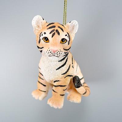 China Christmas/New Year Decoration Polyresin Tiger Ornament Christmas Ornament for sale