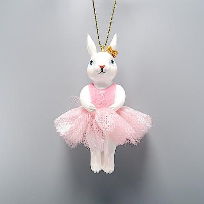 China Christmas Decoration / New Year Decoration Polyresin Rabbit Dancer Christmas Ornament for sale