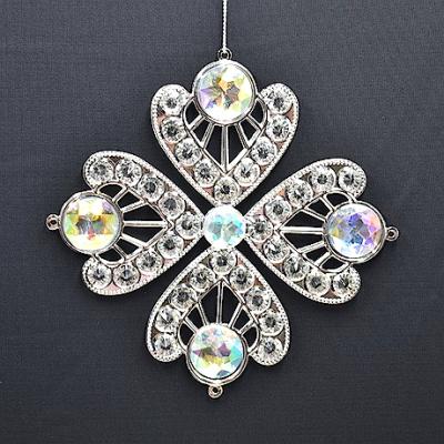 China Silver Christmas Decoration / New Year Decoration Metal Christmas Heart Ornament for sale