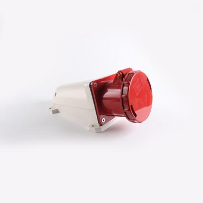 China 63A 5P 400V IP67 CEE/IEC 60309-2 Red High Quality Industrial Waterproof Socket for sale