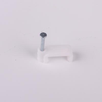 China Fixable Cable Tie 4 Mm Round Electrical Hardware Ensures Wiring Accessories Cable Ties Around Plastic Cable Holder Clip Nail for sale