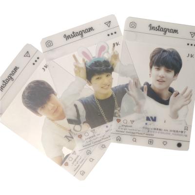 China Fashion spot fan collection Kpop photo plastic card transparent PVC card for sale