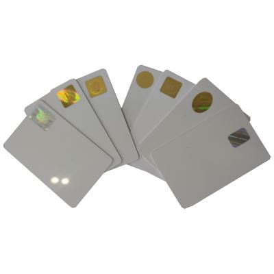 China Plastic Wholesale Cheap Price PVC Printable Blank Card With Holographic Label for sale