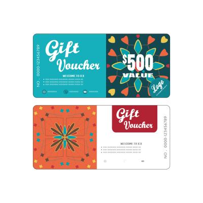 China Gift.Shopping.Food.Candy. Agriculture Factory Professional Custom Flat Fold Discount Cards Business Paper Gifts Voucher for sale