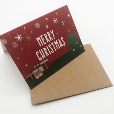 China Europe DIY Factory Wholesale Custom Creative Christmas Card 2021 Thank You Card With Envelope for sale