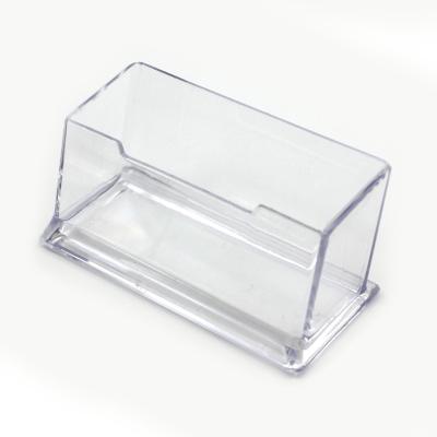 China Normcore/New Minimalist Clear Acrylic Plastic Transparent Desktop Shelf Boxed Storage Display Stand Business Card Holder for sale