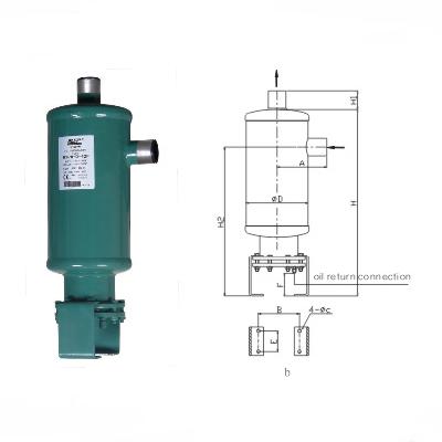 China Refrigeration Parts Two Rack Plate Helical Oil Separator For Mini Refrigeration Compressor Parts for sale