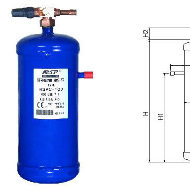 China Best Quality RSP Series Coolant Receiver Of Refrigeration Parts, Liquid Receivers, Refrigerant Part for sale