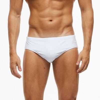 China Newest Breathable Breathable Men Swim Brief Pure White for sale