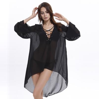 China 2020 long sleeve anti-pilling chiffon blouse beach sun external protection anti-pilling cardigan for sale