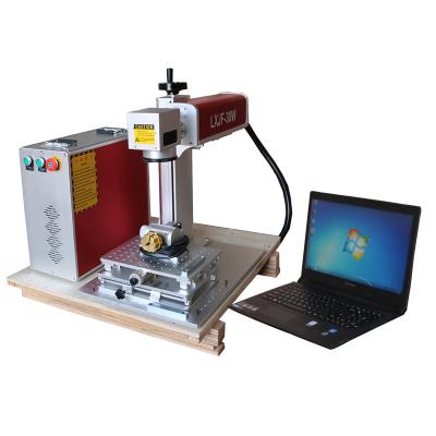 China Split Type Fiber Laser Marking Machine Laser Marking Machine Price 20W 30W 50W With Auto Focusing And Rotating Axis Optional for sale