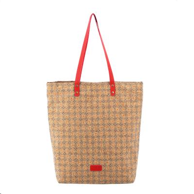 China Natural Cork Shopping Bag Custom Printing Cork Tote Designed Style Shop Natural Bag With Logo Customization for sale