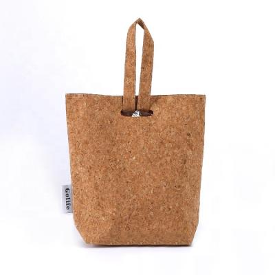 China Fashion Style Simple Design Cork Shopping Bag Makeup Bag Popular Custom Waterproof Gift for sale