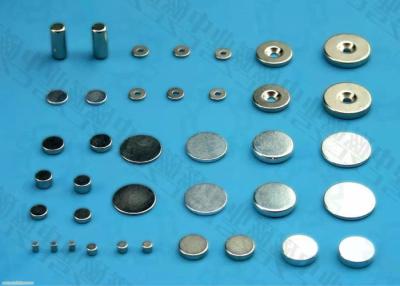 China N40 / N42 Disc / Ring MRI Industrial Neodymium Magnets With Gold / Silver Coating for sale