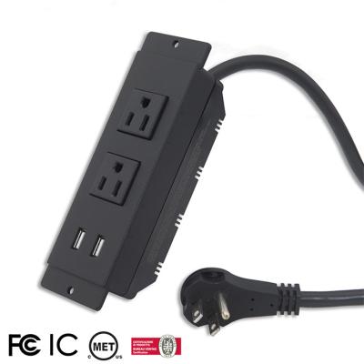 China ET-22 Residential Furniture Embedded AC Power Outlet Electrical Outlet / General Purpose USB North America for sale