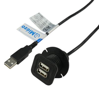 China Residential / General Purpose Square ET-02B Dual USB Power Cord Embedded In Table for sale