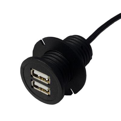 China ET-02A Round Power Grommet Dual USB Charging Power Cord Embedded In Table for sale