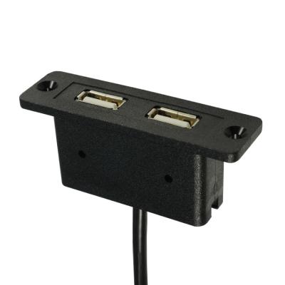 China ET-02E Residential / General Purpose Office Dual USB Outlet Extension Cable Embedded in Furniture for sale