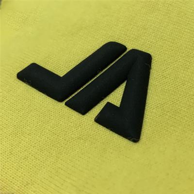 China Newest Fashion PVC Badges Heat Transfer Label Embossed Custom Badges Iron On Customized PVC Badges Apparel Label for sale