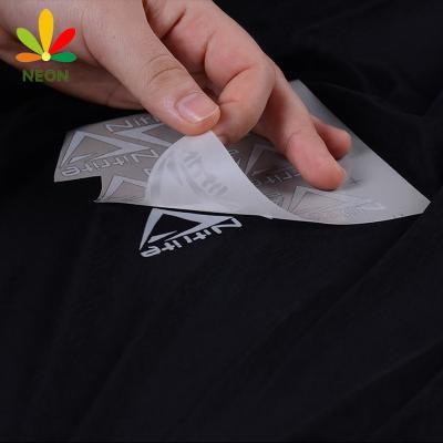 China Wholesale Custom Washable Reflective Logo PET Tagless Heat Transfer Apparel Care Labels For T-shirt And Garment for sale