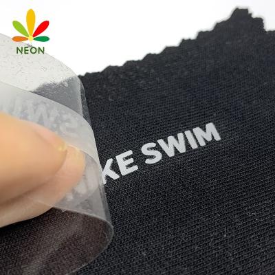 China Sustainable Customized High Elastic Reflective Heat Seal Transfer Label For Sweat Suit for sale