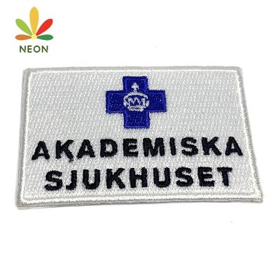 China China Cloth Machine Embroidery Washable Stickers Brands Factory Design Custom Name Logo Embroidered Patches for sale