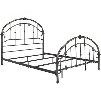 China Modern double bed modern hotel bedroom fashion metal children single bed iron metal adult bed for sale