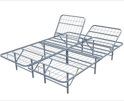 China Foldable Metal Bed Frame Adjustable Height Heavy Duty Platform Bed Frame for sale