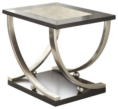 China Wholesale Modern Stainless Frame Square Top End Side Marble Table For Living Room for sale