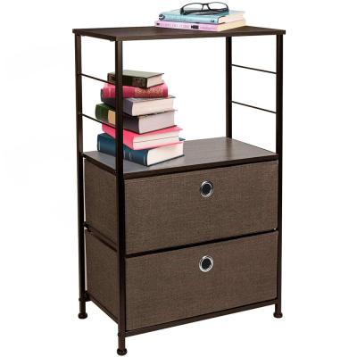 China Modern Nightstand 2-Drawer Shelf Storage - Bedside Cabinets and Accent End Table for Home for sale