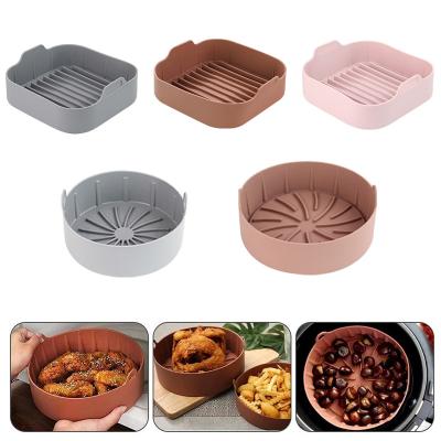 China Reusable Stocked Air Fryer Silicone Pot Air Fryer Accessories Silicone Cooking Pot Tool Available On Both Sides Insulation Pad for sale