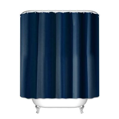 China Amazon Stock Shower Curtain Hot Solid Color Polyester Ready Stocked Waterproof Minimalist Bathroom Shower Curtain Wholesale Supplier for sale