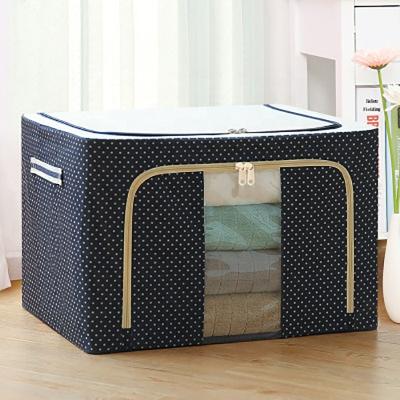 China Wholesale Folding Oxford Clothes Storage Bag Organizer Toy Clothes Large Capacity Cloth Foldable Clothes Storage Boxes and Bins for sale